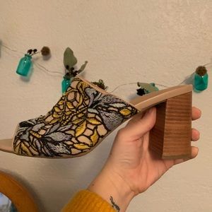 Patterned Peep Toe Heels from DSW